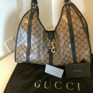 Authentic Gucci Canvas Coated Satchel